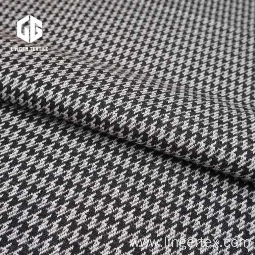 Houndstooth Design Knitted Jacquard Fabric For Clothes